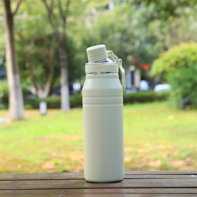 cream color vacuum insulated bottle
