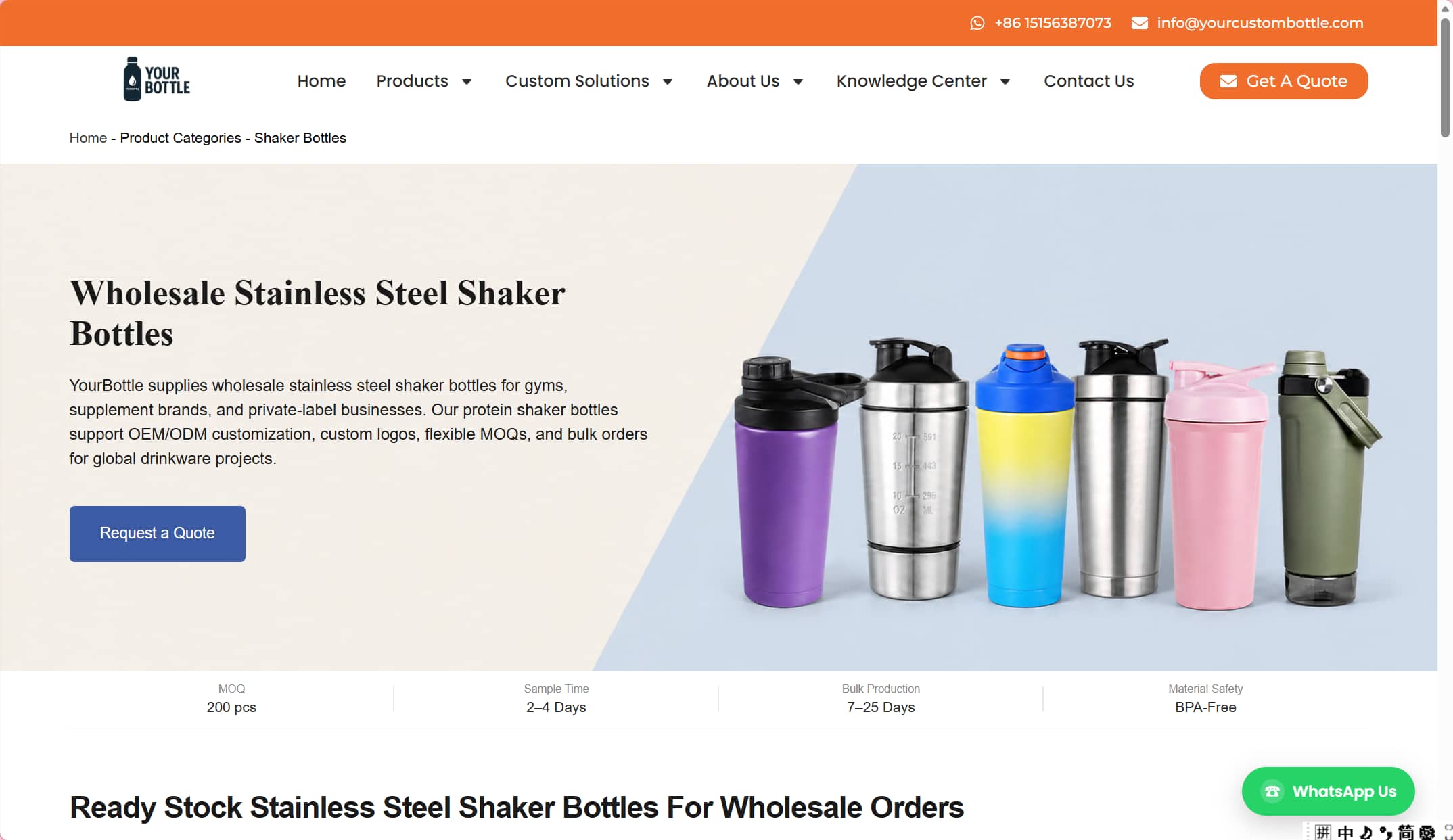 FlaskWholesale insulated shaker bottles