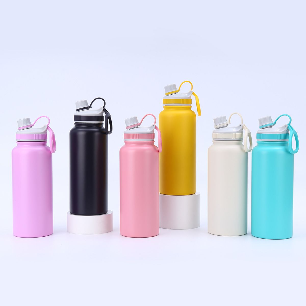 32oz Stainless Steel Vacuum Sports Bottle with Small Spout Lid & Carry Handle
