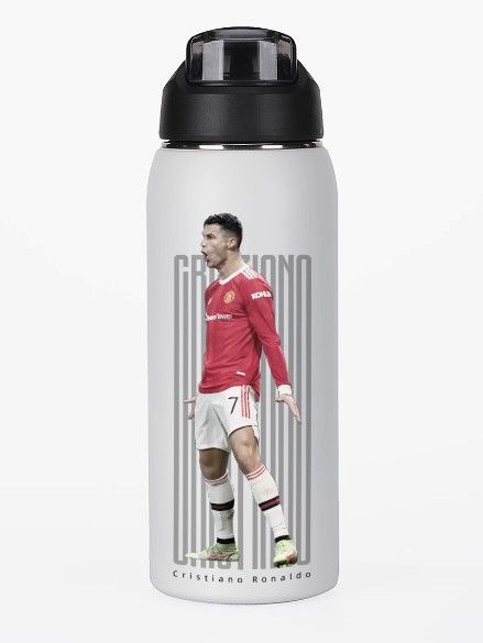 custom collage football player UV printed insulated water bottle