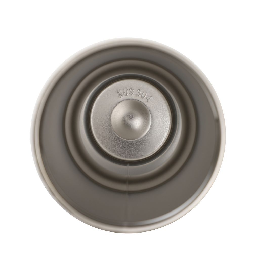 Powder coated tumbler bottom detail in black