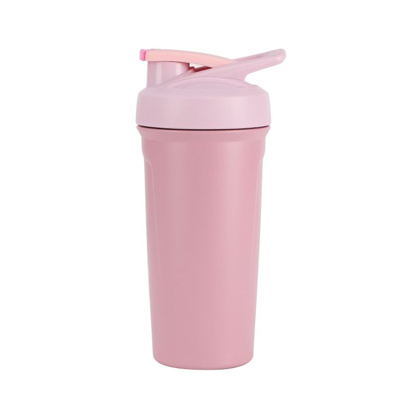 24oz 316 stainless steel shaker bottle pink color