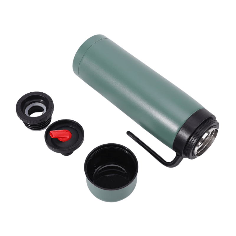 27oz insulated flask with removable cup cap and stopper