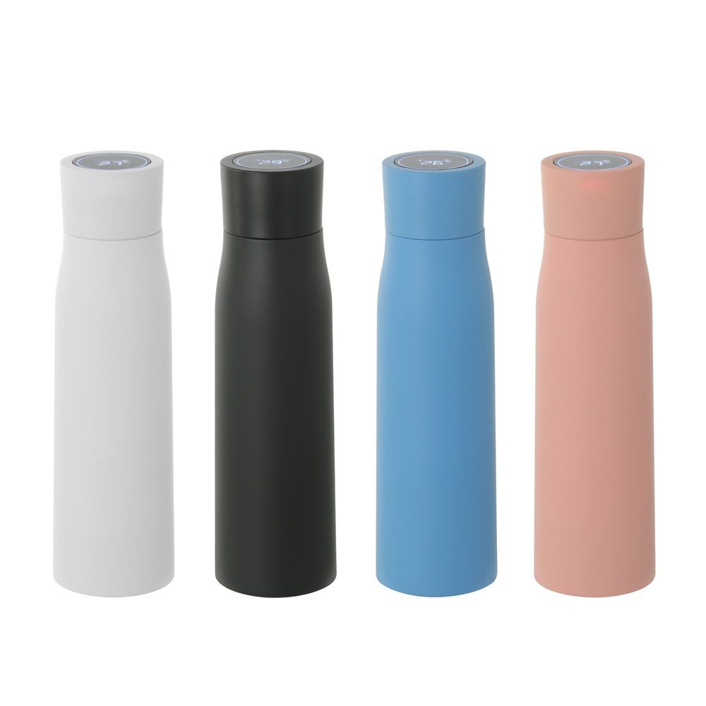 Multiple color options for stainless steel smart insulated bottles with logo customization available