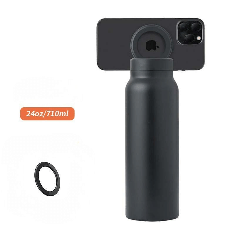 Magnetic Phone Holder Feature on 17oz Insulated Water Bottle