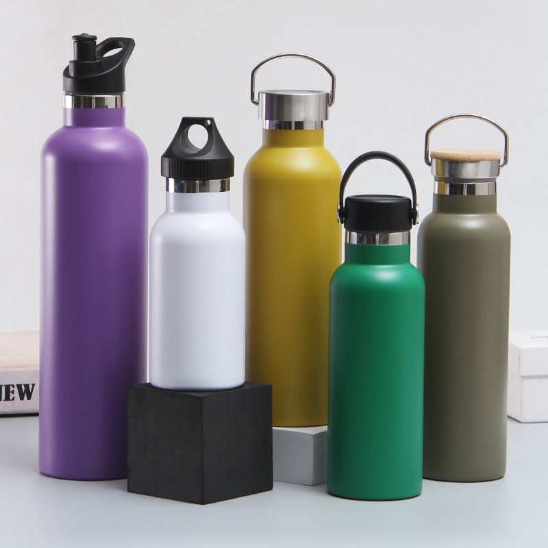 American-Style Multi-Size Stainless Steel Insulated Bottle with 5 Lid Options
