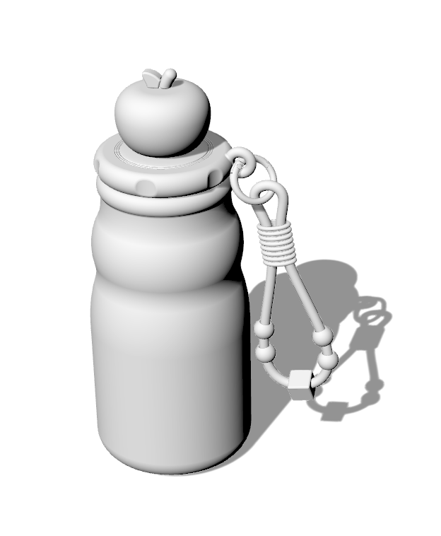Example of a STP/STEP 3D bottle model file view for feasibility review