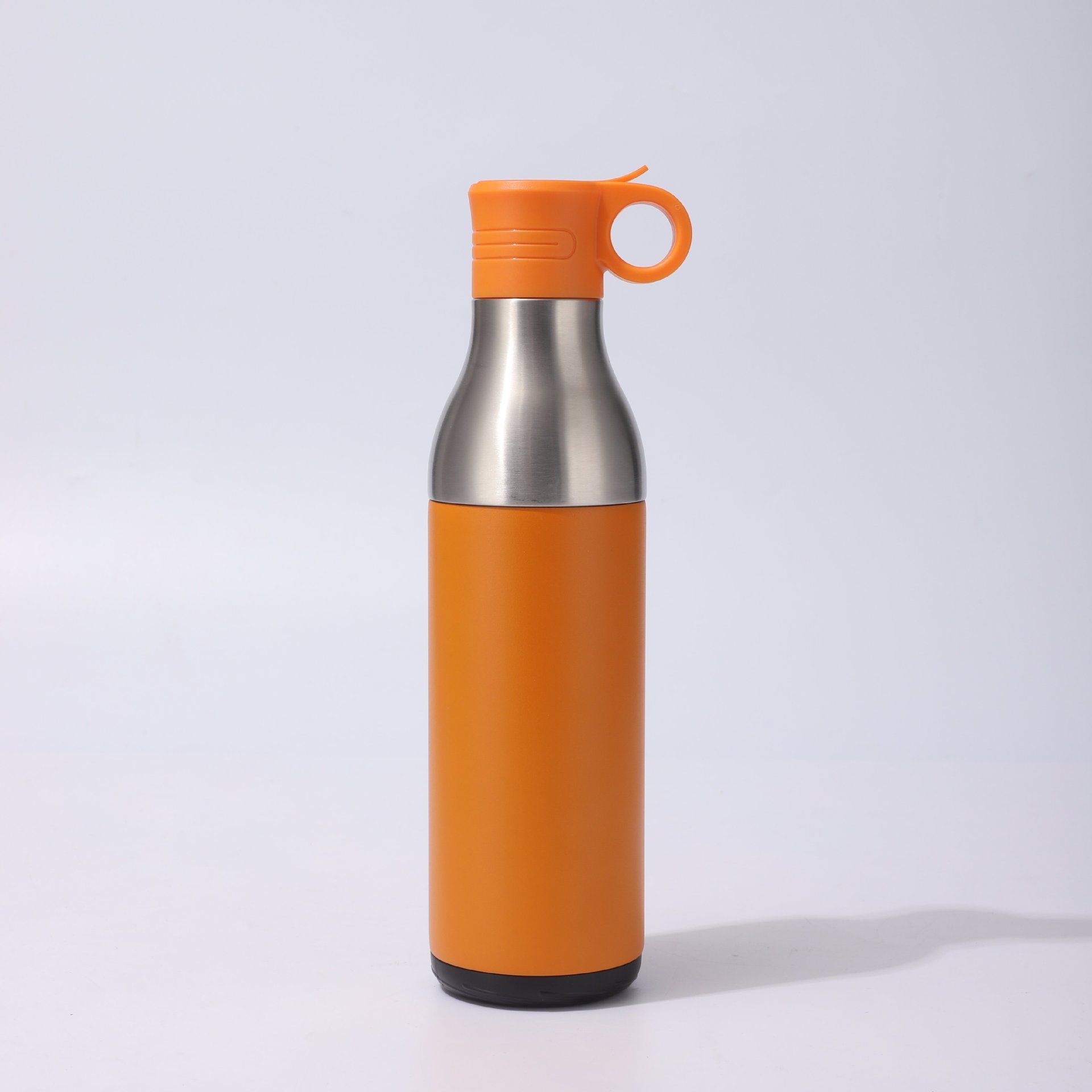 2-in-1 insulated water bottle with spout lid and carry ring (orange)