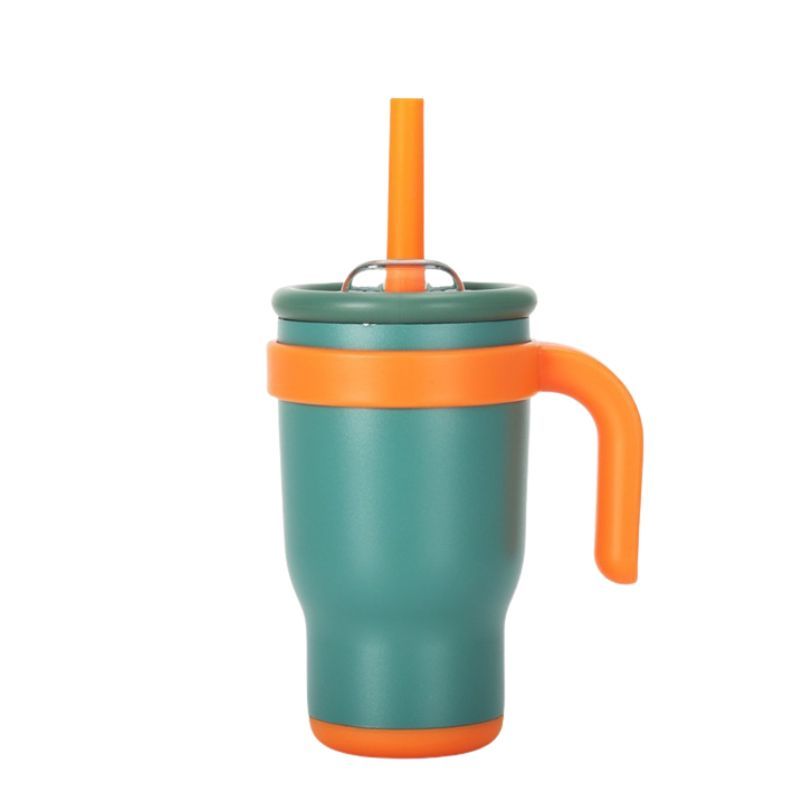 14oz Double-Wall Kids Tumbler with Straw and Suction Nozzle Lid