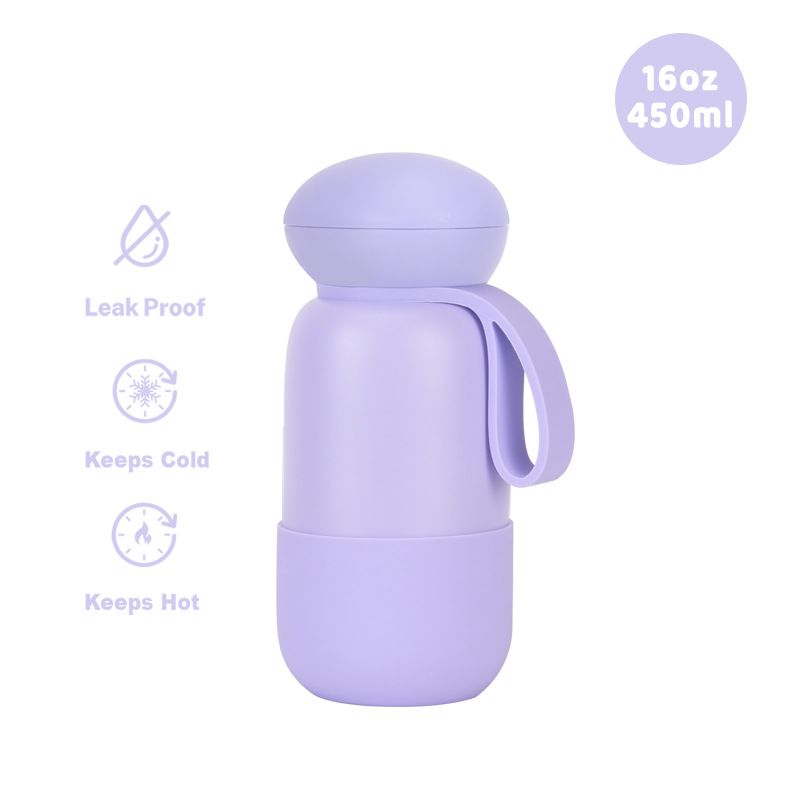 lavender dome lid insulated water bottle 16oz