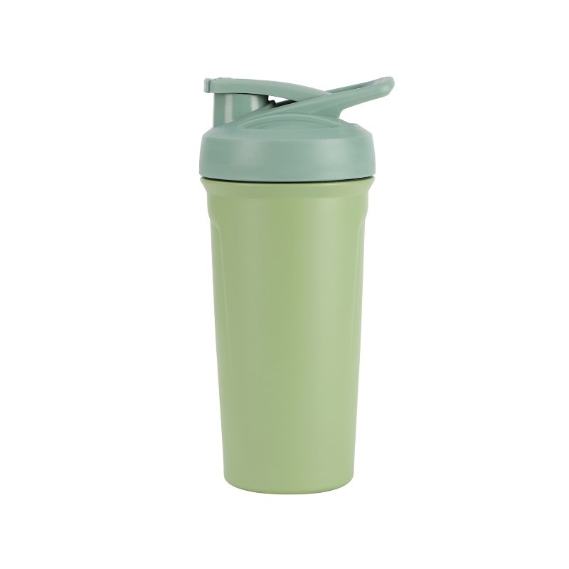 24oz 316 stainless steel shaker bottle green color
