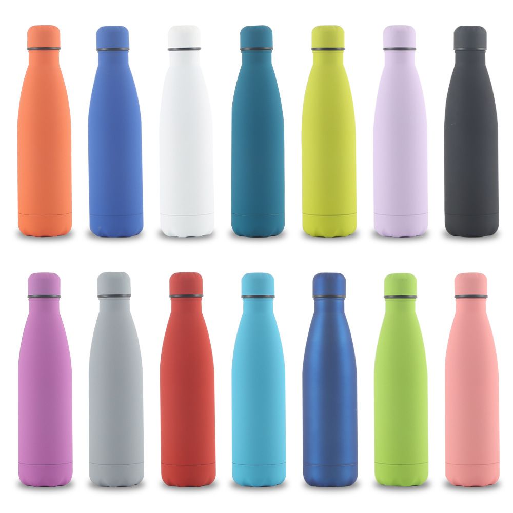 Multi-color cola-shaped insulated bottles