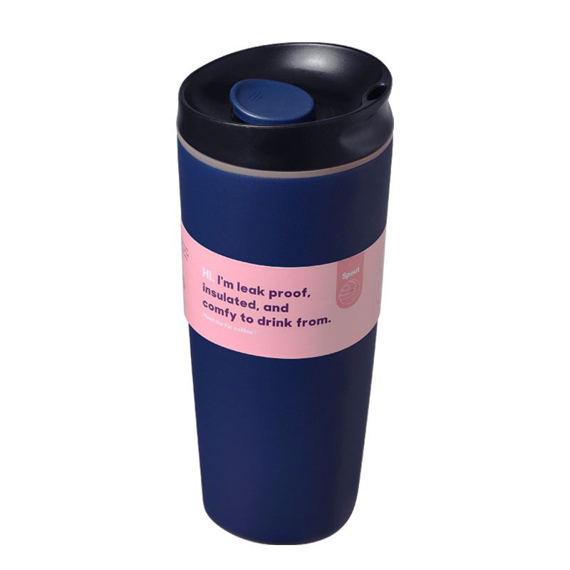 20oz Stainless Steel Tumbler with SmoothSip Slider Lid – Blue