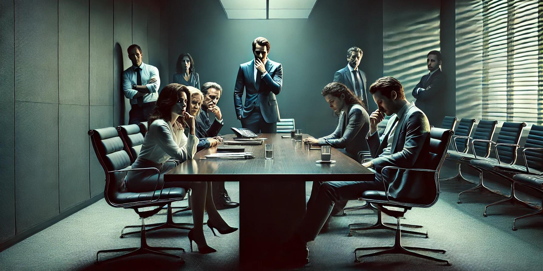 Member in board room