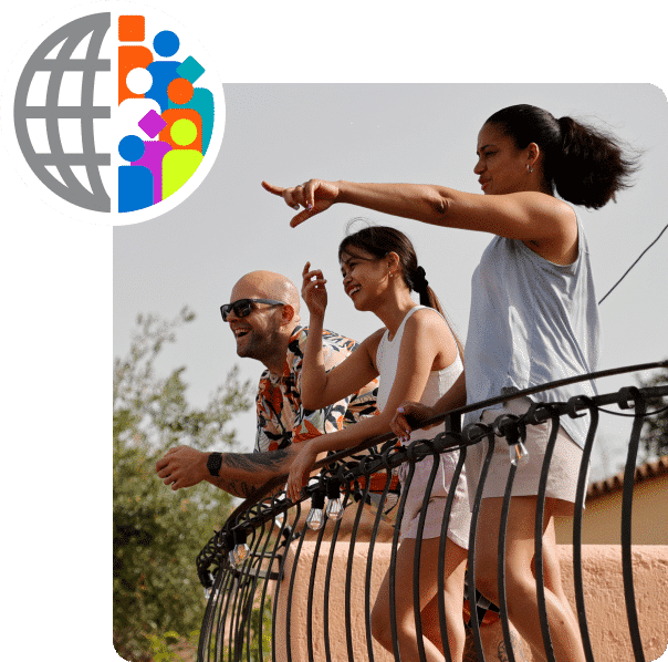 Voices of Camunda — diversity badge icon and team members