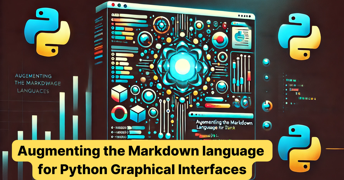 Augmenting the Markdown language for Python Graphical Interfaces