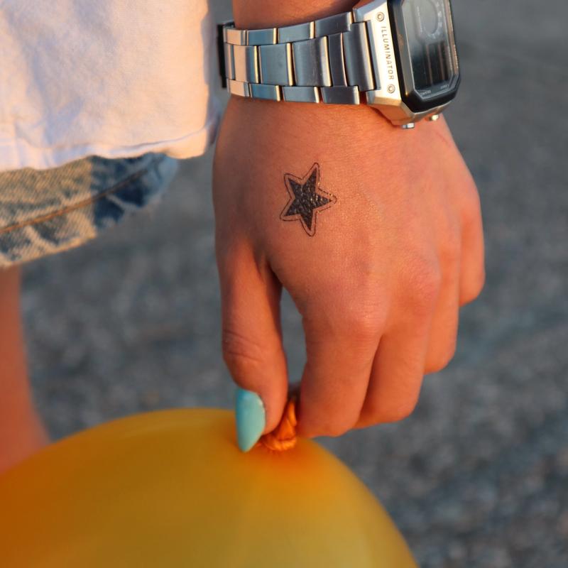 hand star temporary tattoo