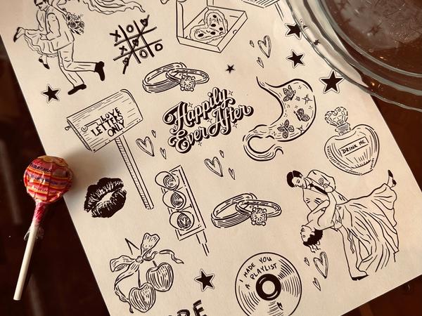Temporary tattoo sheets
