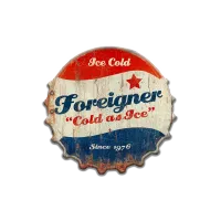 Foreigner Cold As Ice Bottle cap Wall Art