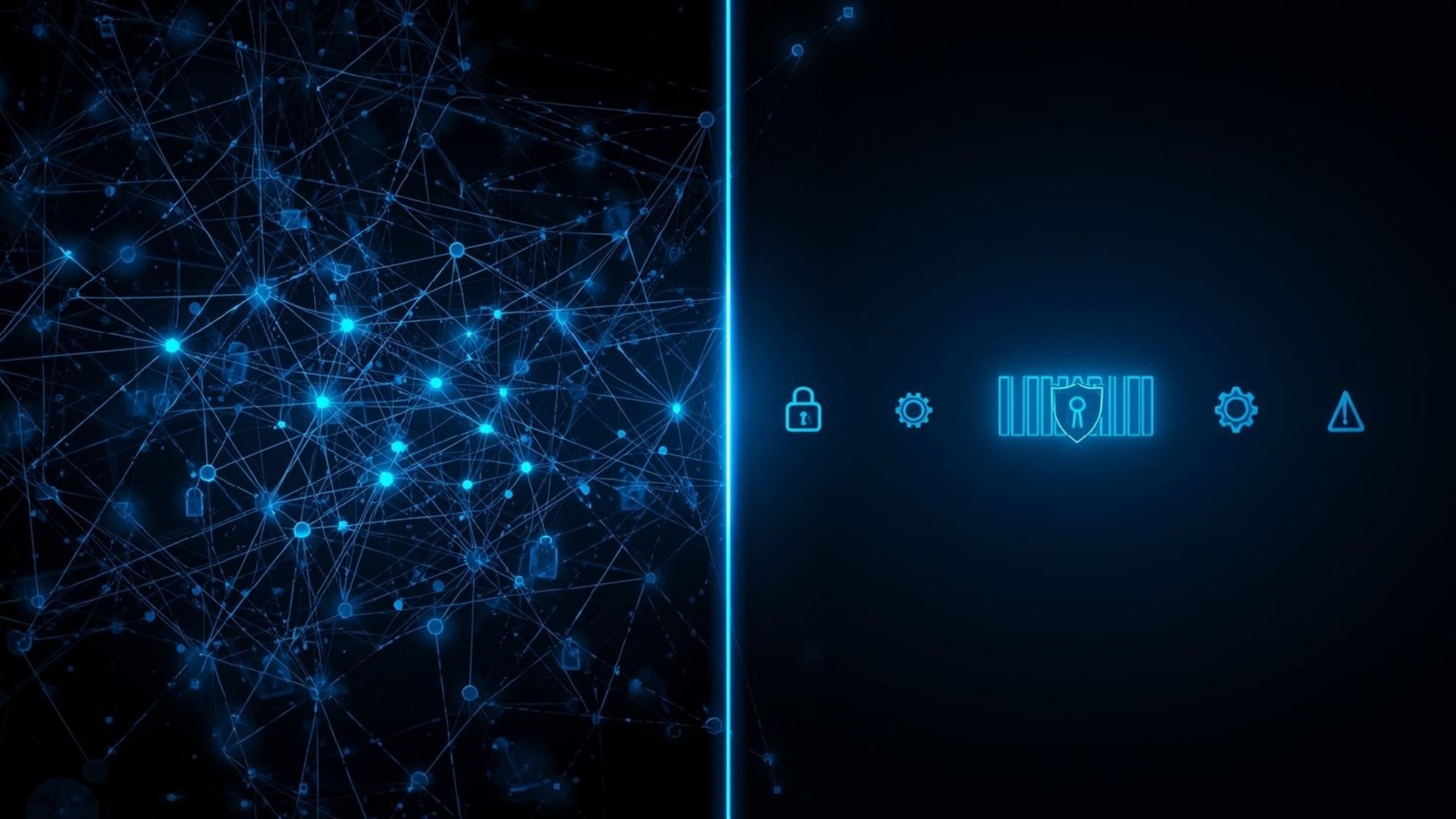 A split visual comparing two application control approaches: one side showing strict allowlisting with locked-down approved apps, and the other side showing abuse-blocking focused on stopping known attacker tools. Represents the contrast between high-friction allowlisting and practical, attacker-focused blocking.