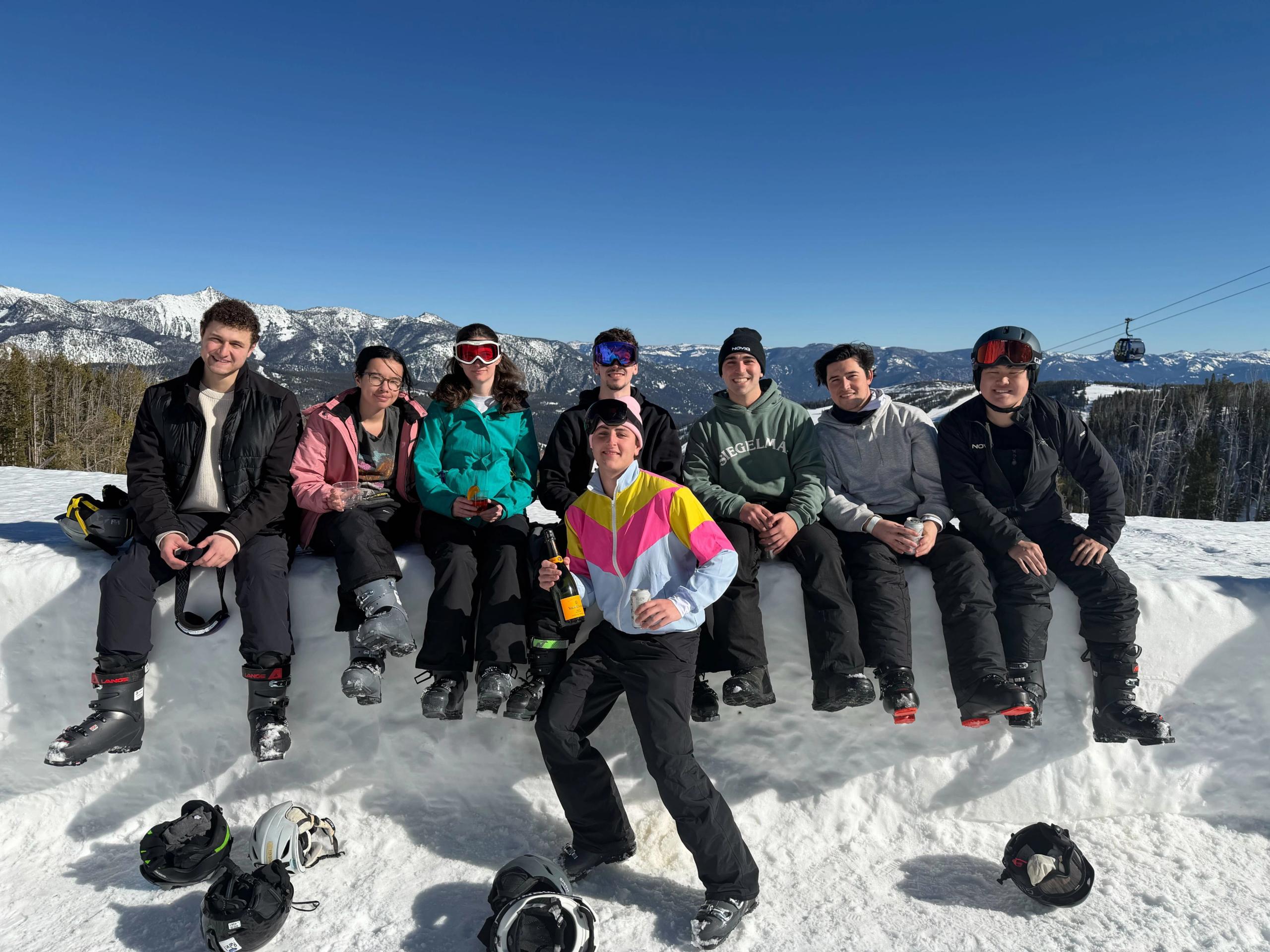 Team Ski Day In The Mountains
