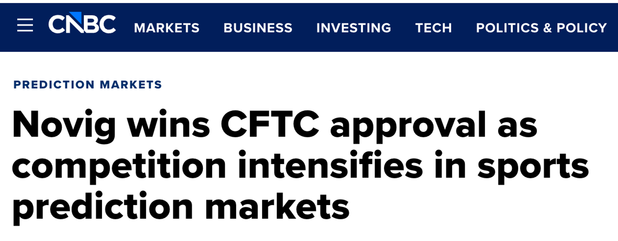 Novig wins CFTC approval as competition intensifies in sports prediction markets