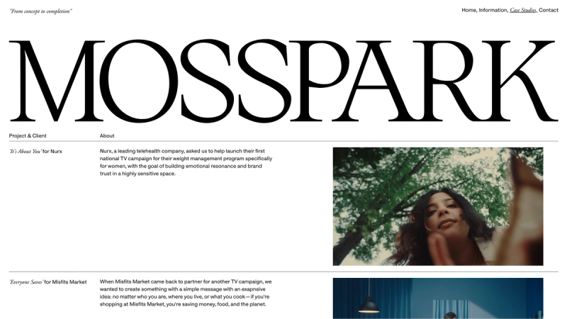 case studies landing page