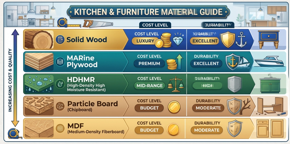 Modular Kitchen Material Guide