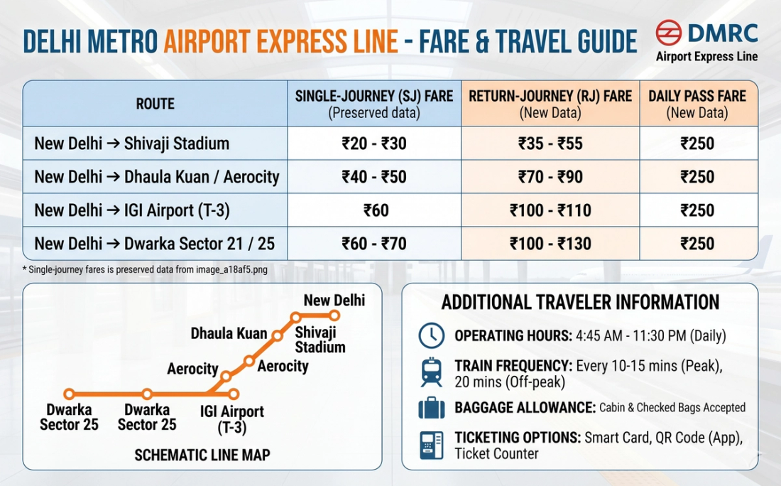Delhi Airport Express Metro Fair Guide