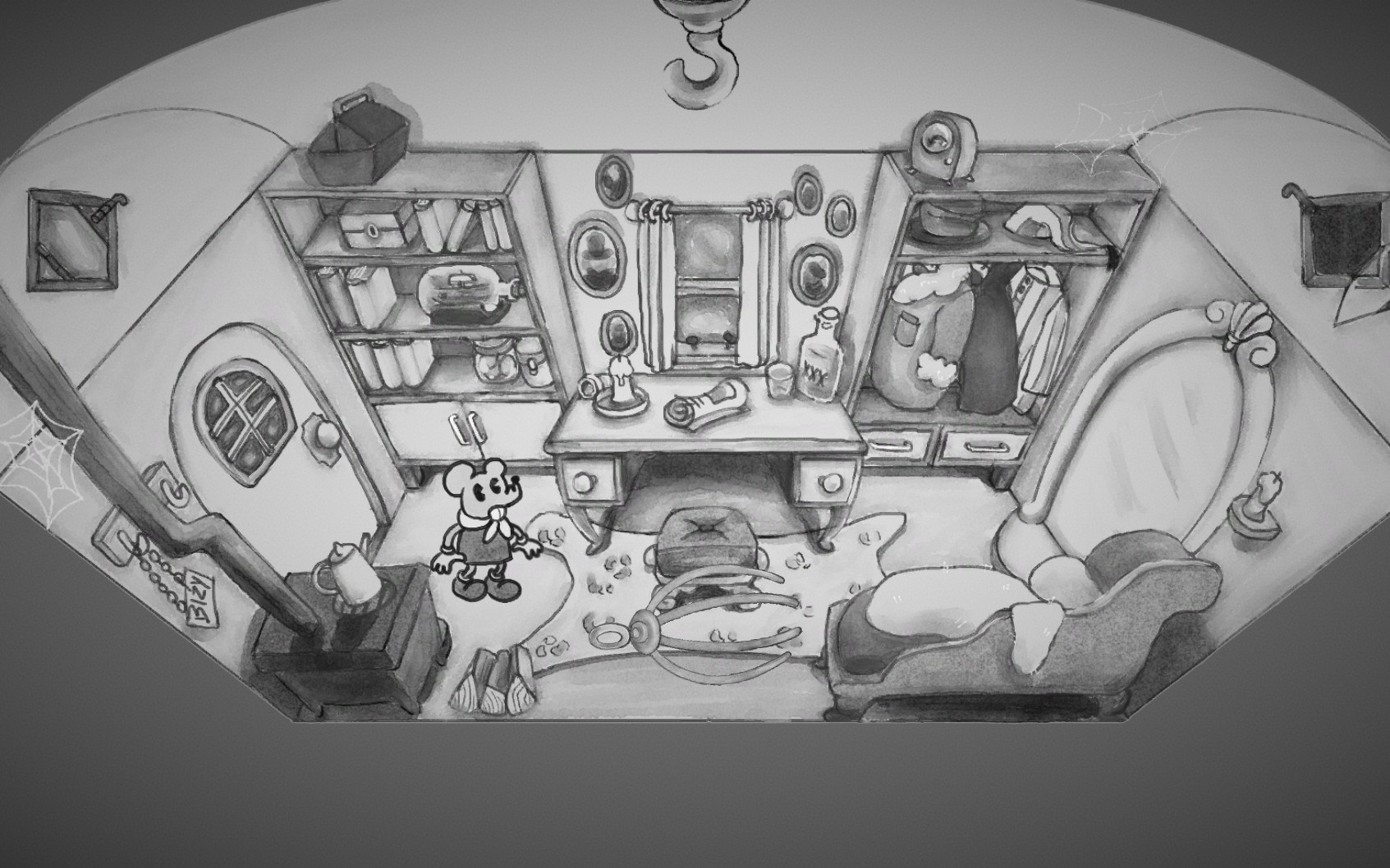 Screenshot of Gertie the Rat in "Circus Escape"