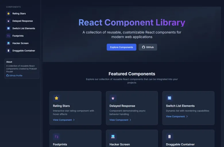Smal Library of Components screenshot