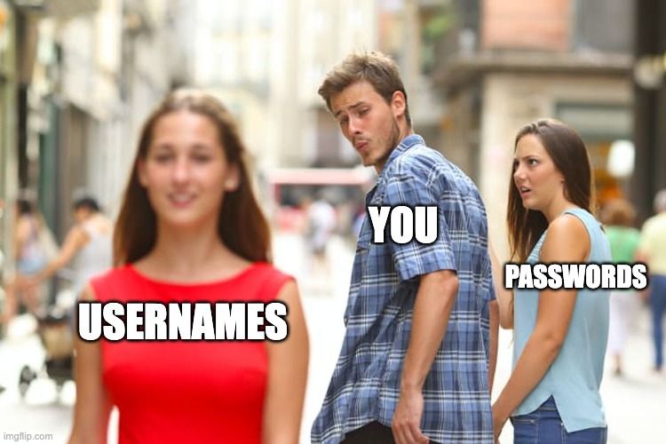 Meme with usernames