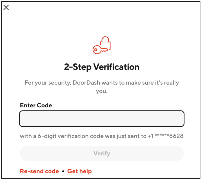 Two step verification.
