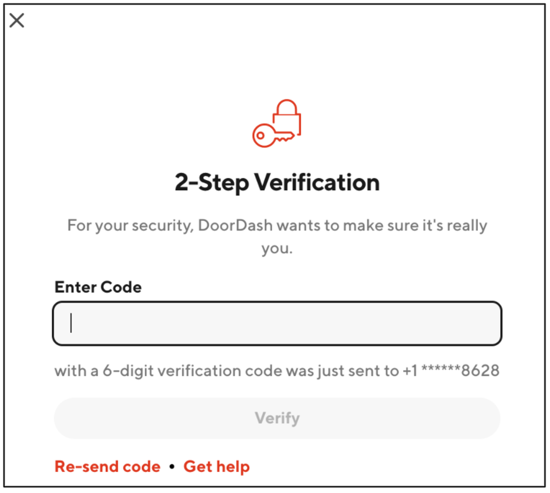 Two step verification.