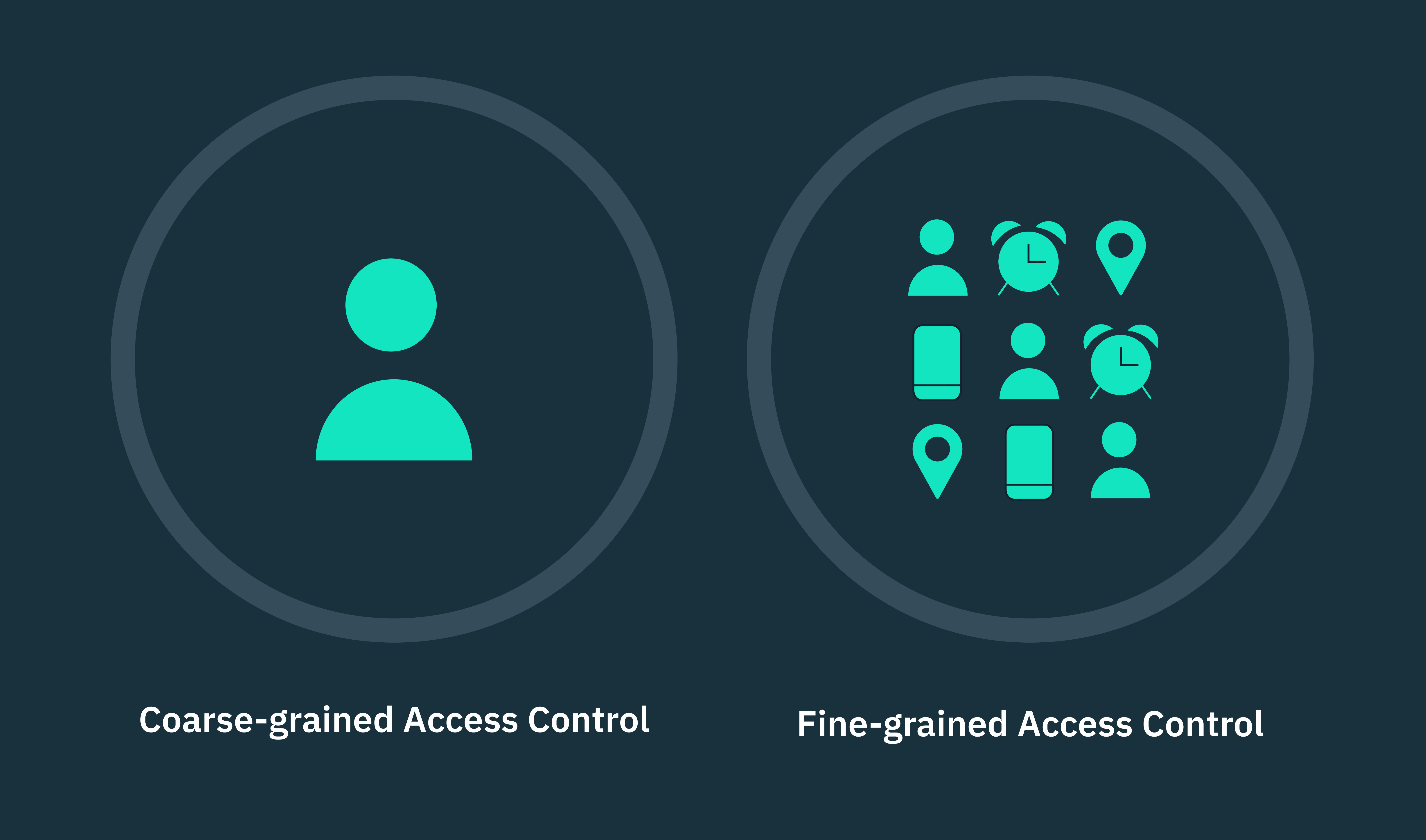 graphic of course grained vs fine grained access control
