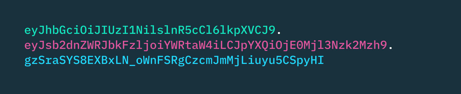 a code snippet of a JWT