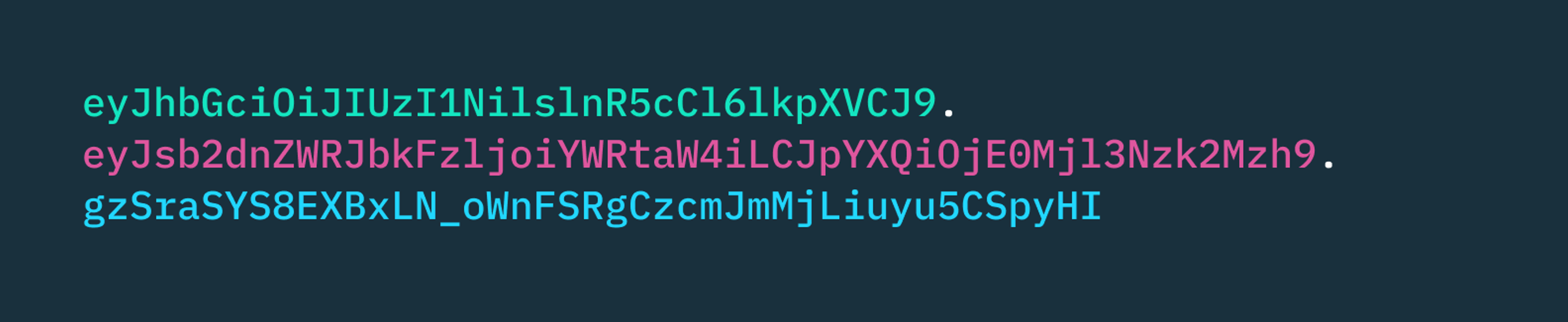 a code snippet of a JWT