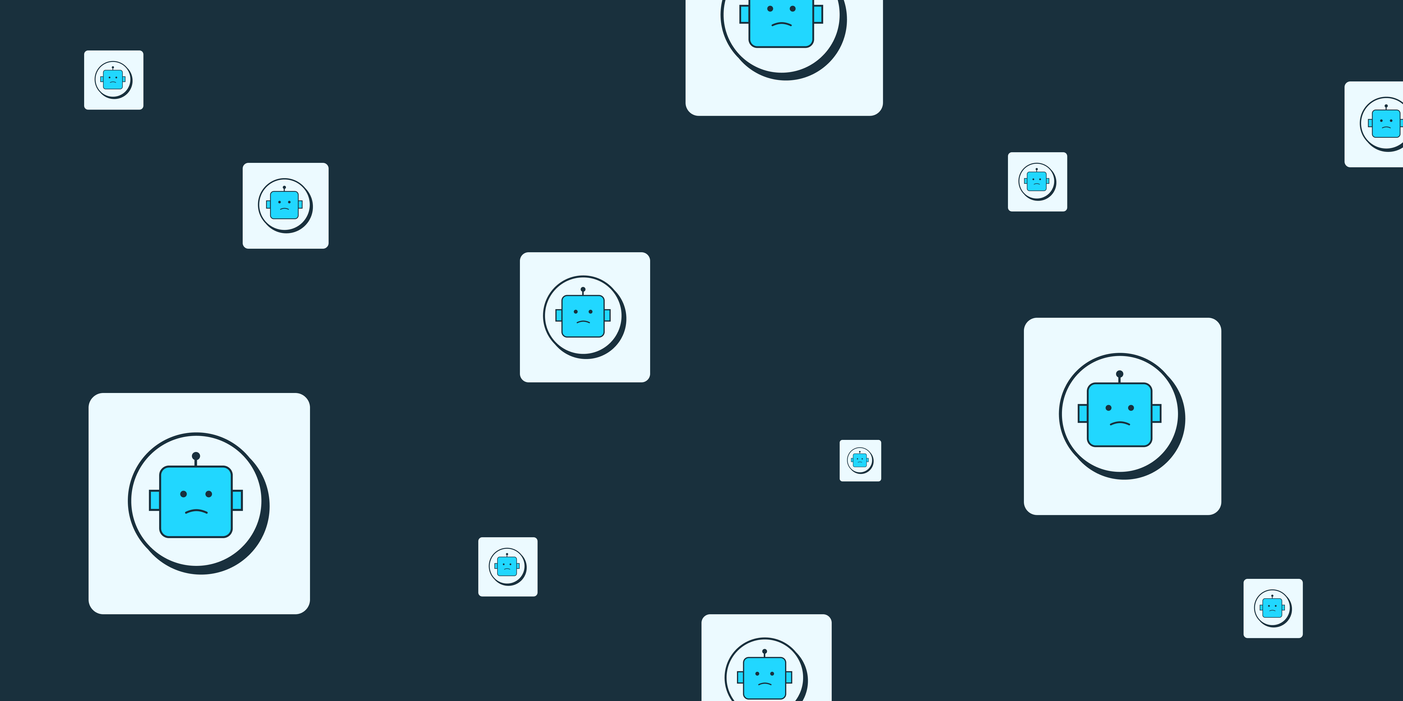 an illustrated array of different bot icons