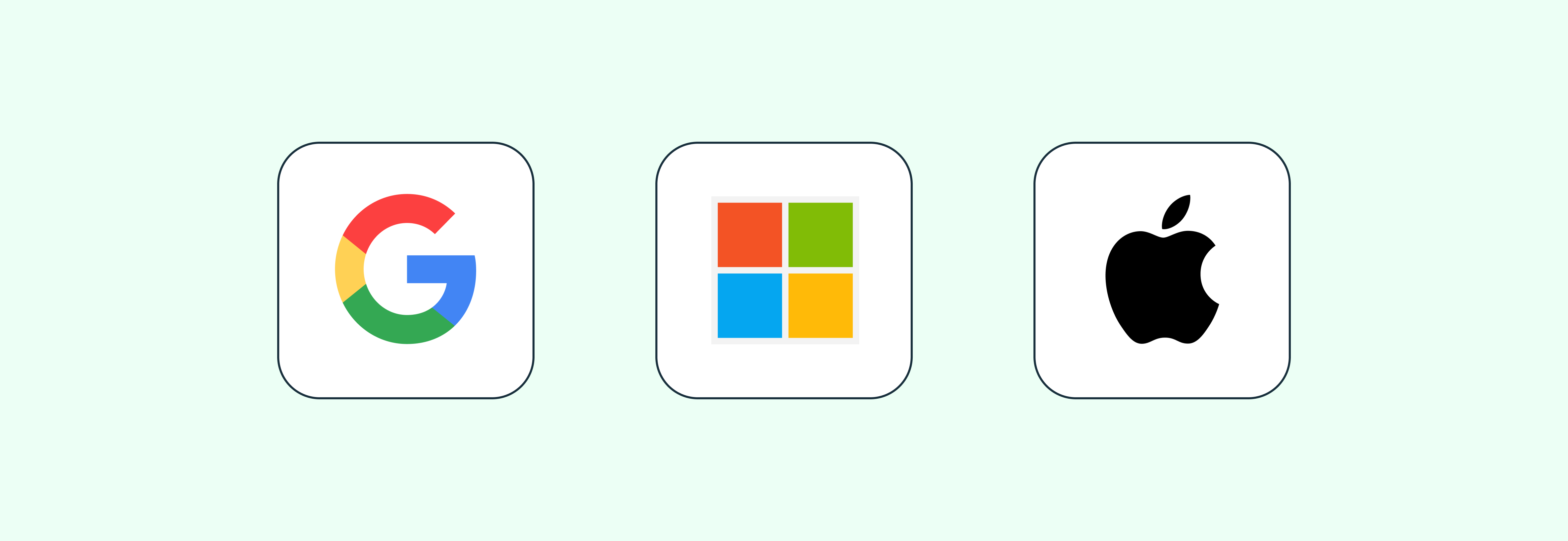 Three of the bigger passkey providers: Google, Microsoft, and Apple