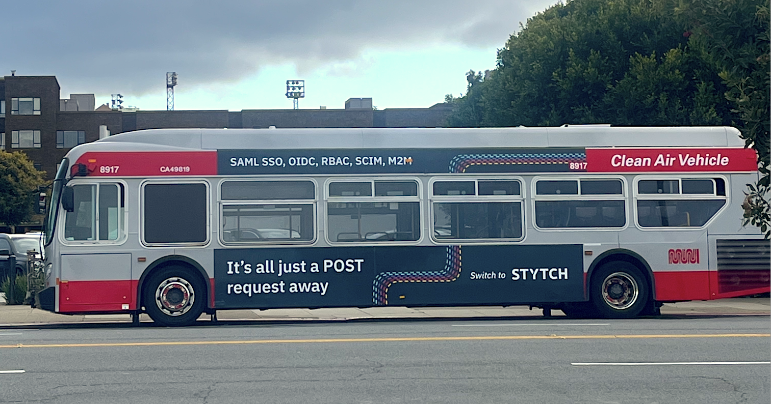 Stytch bus ad