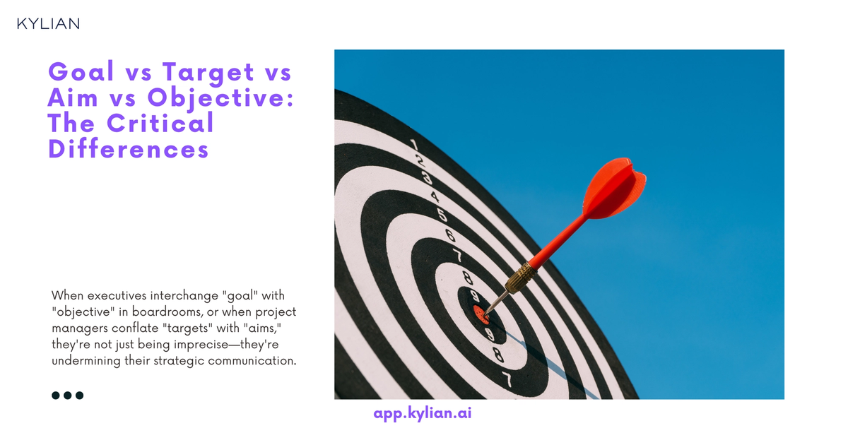 Goal vs Target vs Aim vs Objective: The Critical Differences
