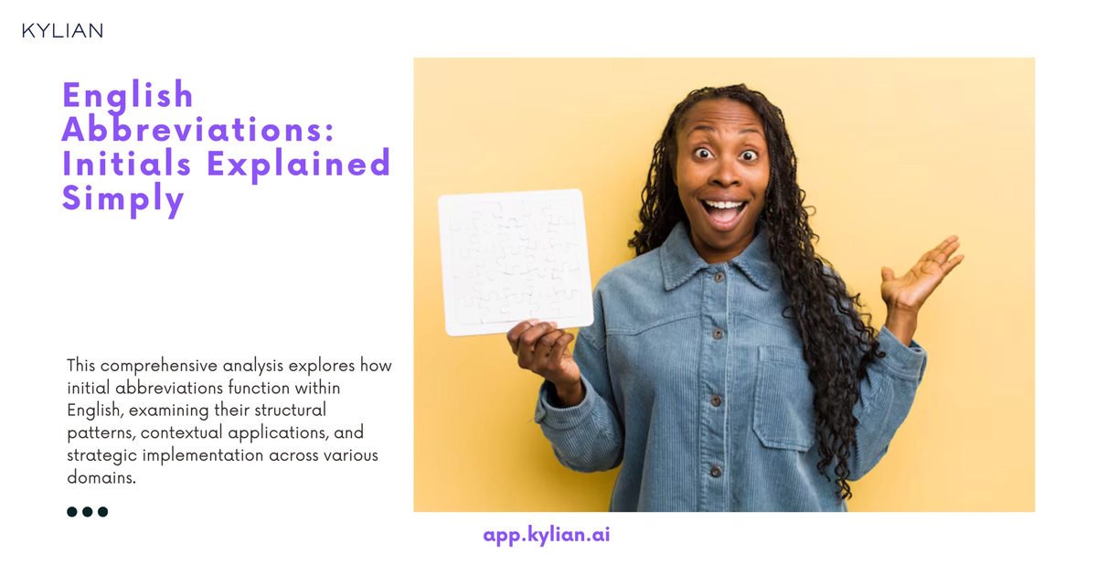 English Abbreviations: Initials Explained Simply