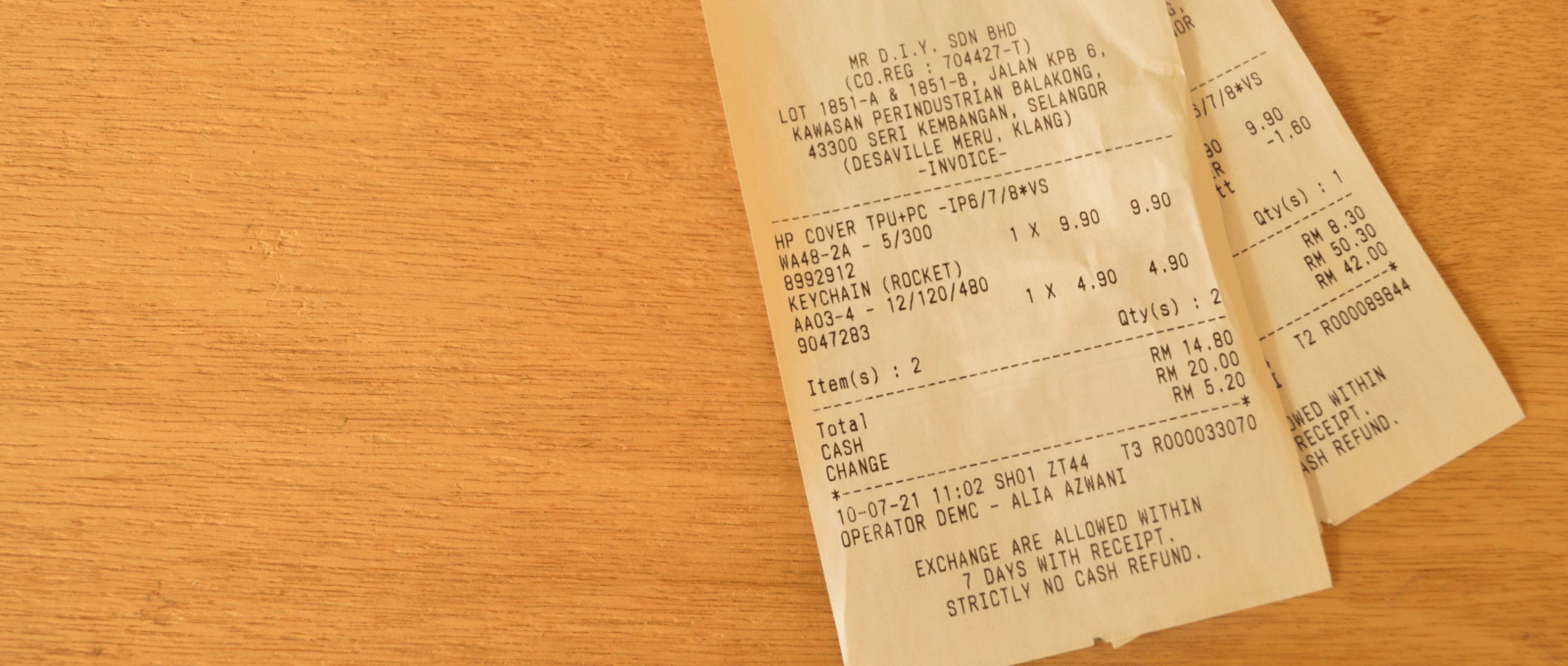 paper receipt