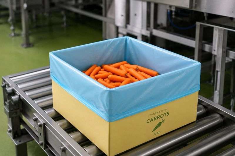 Zakken in kartonnen dozen met LDPE-MDPE-HDPE liners