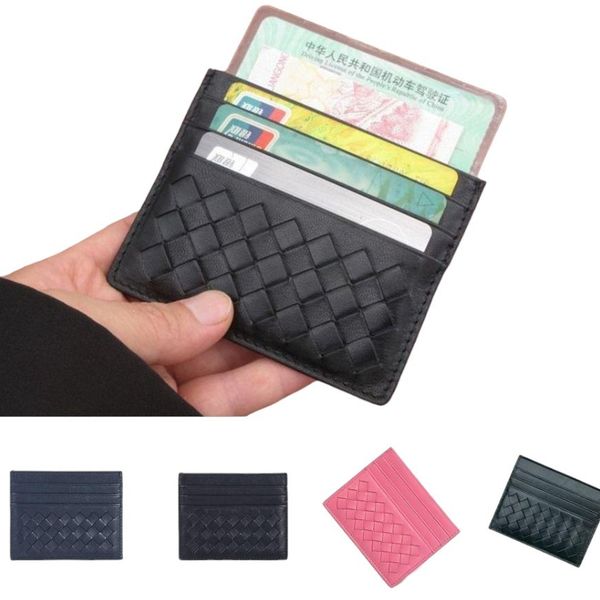 Woven PU Leather Card Holder