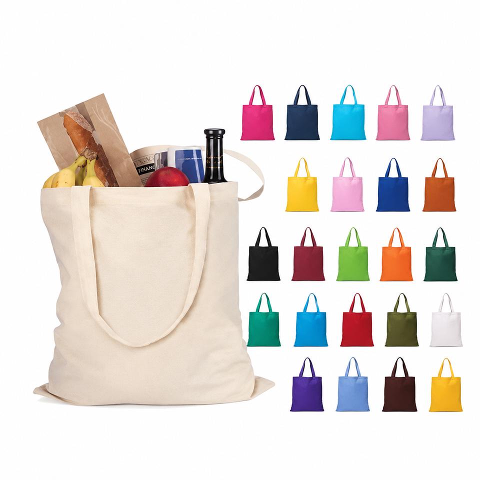 Canvas and colourful tote bag options for a customised bag guide