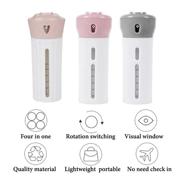 Refillable Leak Proof Travel Bottle 4 In1