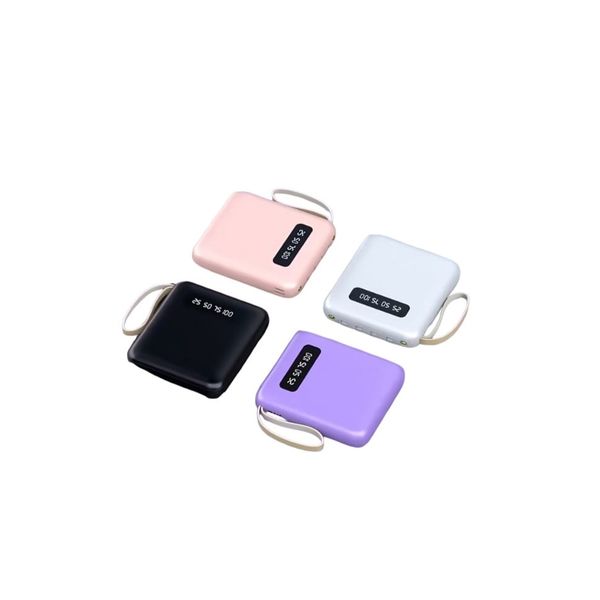 Small/Travel Size Power Bank With Integrated Cables 20000 Mah