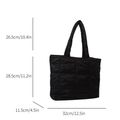 Down Cotton Padded Large Capacity Quilted Tote Bag thumbnail 3