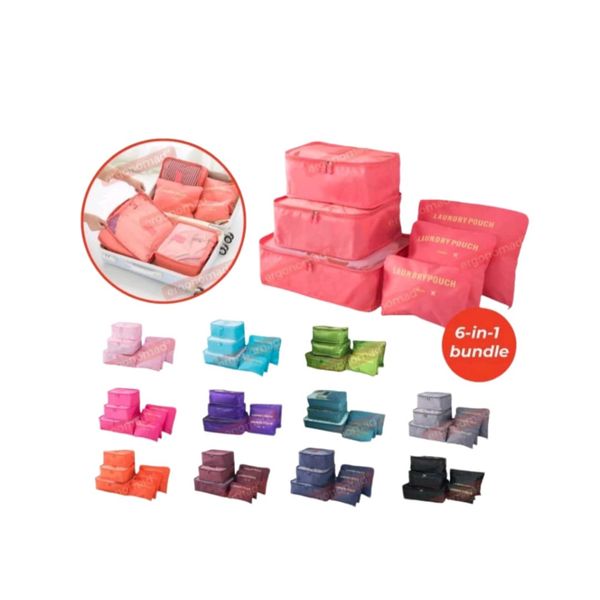 6pcs Waterproof Luggage Organiser